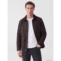 Lcwaıkıkı Classic Kahverengi Regular Fit Kontrast Yaka Erkek Mont