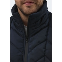 Slazenger Beast Erkek Dik Yaka Fermuarlı Lacivert Mont & Kaban Lacivert