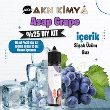 Asap Grape Yoğun Dıy Kit Siyah Üzüm Buz Gıda Aroması %25 Oranda Aroma İçerir Hazır Değildir 60 Ml