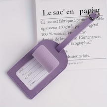 Dashanshop Mor Vintage Baskılı Çok Renkli Bagaj Etiketi - Purple