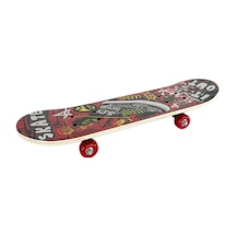 F-sports 60cm Zımparalı Ahşap Tahta Kaykay Orta Boy Fr37739 Kırmızı