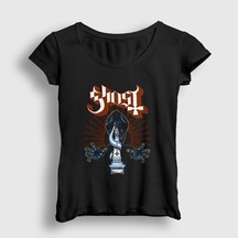 Presmono Kadın Argentina Ghost T-shirt Siyah