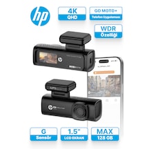 Hp F499x 4k Ultra Hd Akıllı Araç İçi Kamera - Dahili Gps'li, 1.5" Lcd Ekranlı, Wi-fi Telefon Bağlantılı, Wdr Gece Görüşlü Ve G-sensörlü Oto Kamera