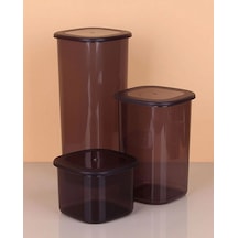 3lü Saklama Kabı - 1750-1200-550ml Koyu Şeffaf
