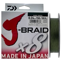 Daiwa J-braid 8x Dark Green 150 Mt 0.24 Mm İp Misina