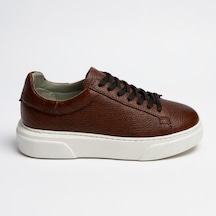 Erkek Deri Sneaker Ayakkabı Siyah-siyah Kahverengi Erkek Deri Sneaker Ayakkabı Siyah-siyah Kahverengi