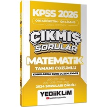 2026 Kpss Ortaöğretim Önlisans Matematik Konularına Göre Çıkmış Sorular Yediiklim Yayınları