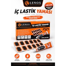 İç Lastik Yama Seti Yapıştırıcılı Bisiklet Lastik Tamir Kiti Pratik Onarım Seti Lenox Lnx-670