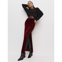 Youmeed Maksı Kadife Etek 189618275 Bordo