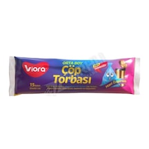 Viora Mavi Özgürlük Orta Boy Çöp Poşeti 55x60 15'li