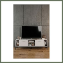 Bezos Linya Tv Sehpası Suntalam Beyaz 160x35 Cm Bezos1