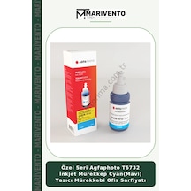 Özel Seri Agfaphoto T6732 İnkjet Mürekkep Cyan Mavi Yazıcı Mürekkebi Ofis Sarfiyatı
