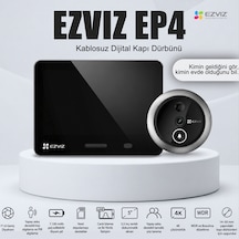 Ep4 4k Akıllı Görüntülü Kapı Dürbünü 5.5'' Dokunmatik Ekran Yüz Tanıma Aı İnsan Algılama Pır Çift Yö