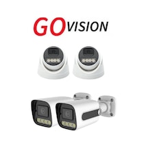 Go Vision 4 Adet Ip Güvenlik Kamerası - 5mp Dış Mekan Kamera, 3.6mm Lens, Poe, Warm Led Gece Görüşlü