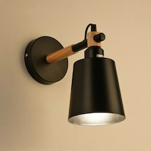 Merdiven Koridoru Başucu Yatak Odası Duvar Lambası Yaratıcı Basit Arka Plan Restoran Eğik Varil Işık, Ac 220v Siyah