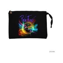 Zepplin Giyim Pink Floyd Smoke Siyah Clutch Astarlı Cüzdan / El Çantası Siyah