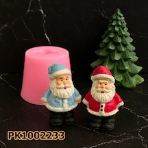 Pk1002233 - Silikon Kalıp Mum Kalıbı - Mini Noel Baba Renksiz