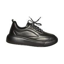 Fox Shoes U555250603 Siyah Hakiki Deri Spor Ayakkabı Sneakers Siyah-hakiki Deri