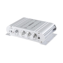 Springsun 2.1 Kanal Alüminyum Gümüş Güç Amfi, 20w+20w Ses Kontrol, Mp3/mp4 Bağlantı, Düşük Distorsiyon 0.4% - St-838 Modeli