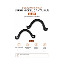Vollen Yarn Doğal Masif Ahşap Kuğu Model Çanta Sapı 22 Cm 1 Çift 2 Adet El Yapımı Çanta Kulpu Çanta Aksesuarı Siyah