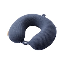 Springsun Yavaş Geri Yayılan Hafıza Köpüklü Seyahat Boyun Yastığı - U Şekilli,华夫网格logo, Yüksek Kaliteli Örgü Kumaş, Yetişkinler İçin, Mavi Koyu Mavi
