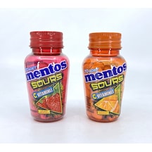 Mentos Sours Şekersiz Tatlandırıcılı C Vitaminli Çilek Ve Portakal Aromalı Tablet Şekerleme 49gr X 2 Adet
