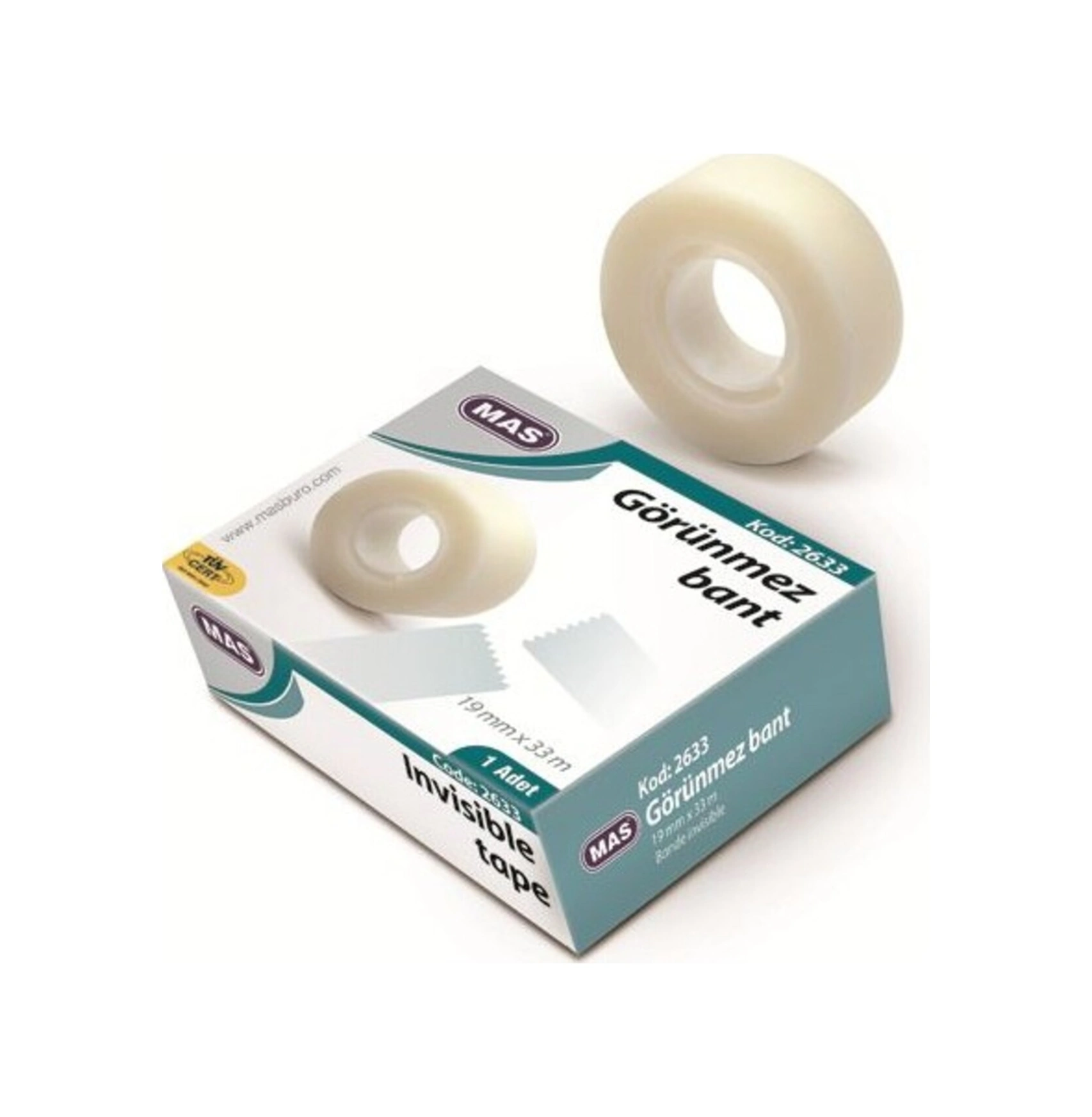 Mas Mas 2633 Görünmez Bant 19 Mm X 33 Mt
