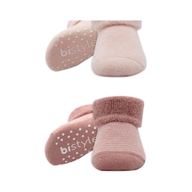 Bistyle Çemberli Kaymaz Havlu Soket Çorap 2'li Bs10503 Pudra Pembe Pudra Pembe Pudra - Pembe