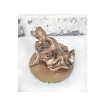 El Yapımı Dekoratif Balerin Biblosu.gold Renkli Oturan Balerin Biblosu.