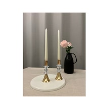 Gold Rengi Shıny Crystal 2'li Şamdan&mumluk Seti Altın - 830067687 Altın
