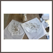 Bezos Fransız Güpürlü Zarf Bohça 50x50 Cm Nişan Bohçası Söz Bohçası 3 Boyutlu Tekli Bohça Nxrlvng
