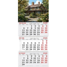2026 Yılı Gemici Takvimi- Çiçekler İçinde Çiftlik Evi