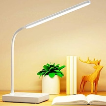 Dekoratif Dokunmatik D1901 Şarjlı Kademeli 58cm Led Masa Lambası,çalışma Masası Lambası Işığı, Yatak Odası Başucu Lambası Işığı, Kitap Okuma Enerji Sınıfı A 10 Parça Siyah