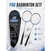Ckspor Pro-606 Badminton Seti 2 Raket 3 Top Taşıma Çantalı Badminton Raketi Ve Top Seti