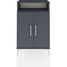 Arges Komodin 3 Raflı 2 Kapaklı 60x30x96 Antrasit-antrasit Antrasit