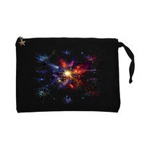 Cosmos Siyah Clutch Astarlı Cüzdan / El Çantası