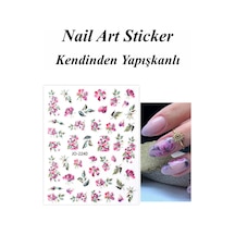 Nail Art Sticker Kendinden Yapışkanlı, Tırnak Süsleme, Tırnak Dövmesi Stikır 2240 Çok Renkli-2240