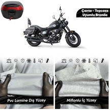 Falcon Freedom 250 Motosiklet Brandası Su Geçirmez Miflonlu Topcase Çanta Uyumlu