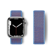 Apple Watch 42mm Hasırlı Cırtcırtlı Kordon - Mor Diğer