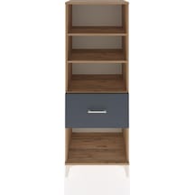 Hyperion Dolap 3 Raflı Tek Çekmeceli 60x44x163 Çam-antrasit Çam