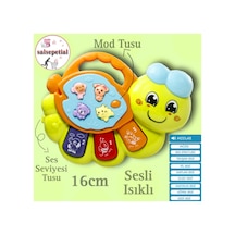Işıklı Ve Müzikli Tırtıl Bebek Piyanosu Müzikli Eğitici Oyuncak 16cm