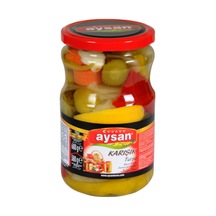 Aysan 680 Gr Karışık Turşu Cam Kavanoz 24'li Paket