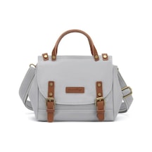 Kanvas Kumaş Kadın Çantası Elden Tutmalı Smart Bags 1327 Açık Gri