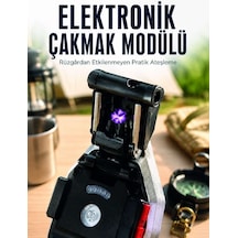Şarjlı Çalışan El Feneri Elektronik Çakmak Emniyet Kemeri Ve Tornavida Uçlu Çok renkli
