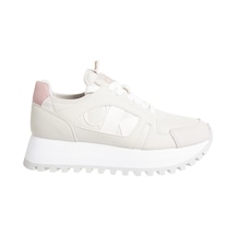 Calvin Klein Runner Low Laceup Mıx Nbs Krem Kadın Sneaker Bej