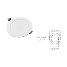 12 W Beyaz Kasa Slım Panel Armatür 6500k Diğer
