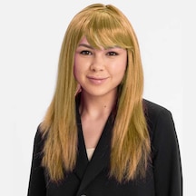 Altın Renk Düz Kesim İçi Astarlı Uzun Parti Peruğu Takma Saç Çocuk
