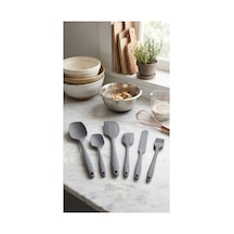 6'lı Gri Silikon Spatula Seti Isıya Dayanıklı Pasta Kek Hamur Kazıyıcı Ve Silikon Fırça Seti Yapışmaz Tencere Tava Uyumlu Mutfak Gereçleri Gri Gri