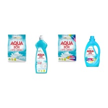 Aquabor Doğal Mineralli 4 Kg Beyaz + Elde Bulaşık + 4 Kg Renkliler + Sıvı Renkliler 4 Lü Set 98709268