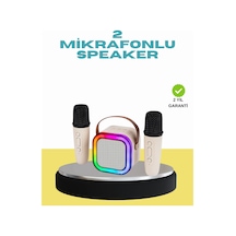 Mey İthalat Led Işıklı Taşınabilir Karaoke Hoparlör Usb & Aux Girişli